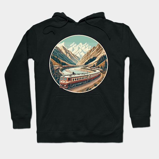 Train Hoodie by Vehicles-Art